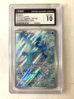 CGC 10 Articuno 161/159 Journey Together Illustration Rare Holo Pokemon GEM MINT - Image 1