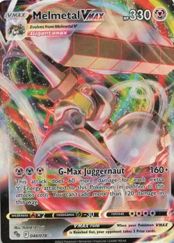 Melmetal VMAX 048/078 Holo VMAX Rare Pokemon GO Pokemon Lightly Played - Image 1