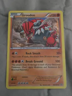 Pokemon : XY PRIMAL CLASH GROUDON 84/160 RARE HOLO THEME DECK EXCLUSIVE - Image 1
