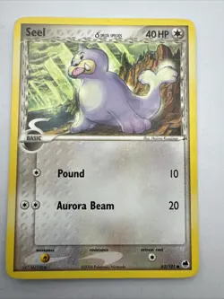 Pokemon TCG - Seel (Delta Species) 62/101- Dragon Frontiers Regular Common - LP - Image 1