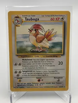 1999 Pokemon Base Set German Pidgeotto Tauboga #22/102 Non-holo Rare LP TCG - Image 1