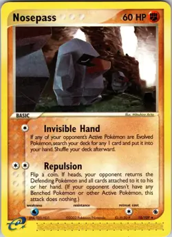 Nosepass 18/109 Ruby and Sapphire Pokemon NM Normal - Image 1