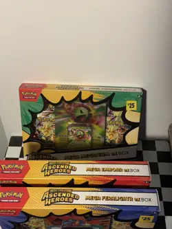 Pokemon TCG ASCENDED HEROES Mega ex Box Lot Of 3 Meganium Emboar Feraligatr - Image 3