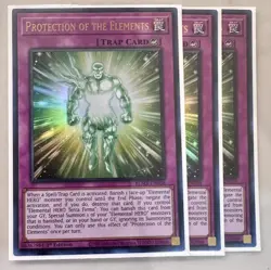 Yugioh! 3x Protection of the Elements BLMR-EN038 Ultra Rare 1st Ed NM - Image 1
