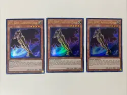 Yugioh Evil HERO Adusted Gold x 3 - 1st Edition Ultra Rare LP - Free Holo Card A - Image 1