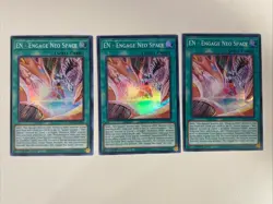 Yugioh En Engage Neo Space x 3 - 1st Edition - Super Rare NM - Free Holo Card A - Image 1