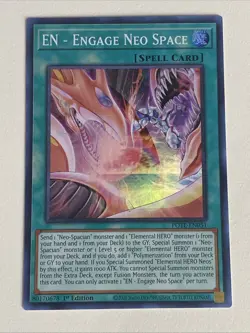 Yugioh En Engage Neo Space x 3 - 1st Edition - Super Rare NM - Free Holo Card A - Image 3