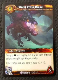 WoW TCG World of Warcraft - Violet Proto-Drake - Crafted 12 Promo NM - Image 1