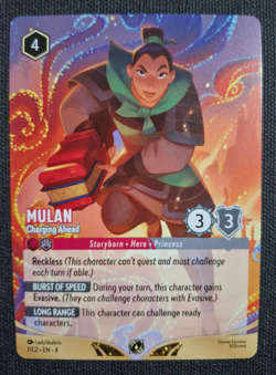 Disney Lorcana Mulan Charging Ahead Non-Foil Promo DLC Challenge 7/C2 EN NM Rare - Image 2