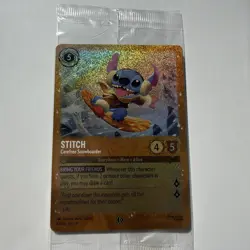 SEALED Stitch Carefree Snowboarder 42/P3 Promo Glimmer Foil NM Disney Lorcana - Image 1