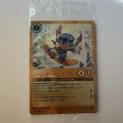 SEALED Stitch Carefree Snowboarder 42/P3 Promo Glimmer Foil NM Disney Lorcana - Image 3