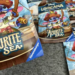 5 PACKS Disney Lorcana TCG Azurite Sea SHIMMERING SKIES Sleeved Booster READ DES - Image 3