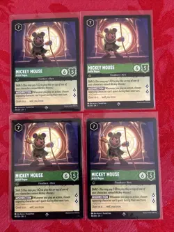 4x Disney Lorcana First Chapter - Mickey Mouse - Artful Rogue - x4 - Image 1
