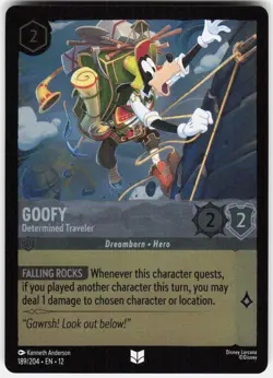 Goofy Determined Traveler Foil 189/204 Wilds Unknown Disney Lorcana - Image 1