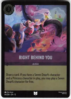 Right Behind You Foil 64/204 Wilds Unknown Disney Lorcana - Image 1