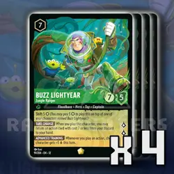 Buzz Lightyear Jungle Ranger 91/204 x4 Legendary Wilds Unknown Disney Lorcana - Image 1