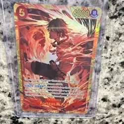 Bandai One Piece Card Game Portgas D. Ace OP02-013 Lot 4 English Special Foil - Image 3