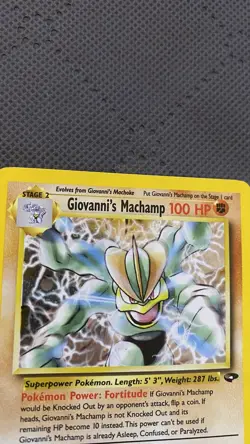 1995-2000 Pokemon Card: Giovanni’s Machamp Rare Holo 6/132 - Image 3