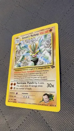 1995-2000 Pokemon Card: Giovanni’s Machamp Rare Holo 6/132 - Image 5