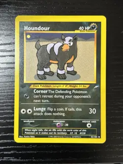 Pokemon Card - Houndour Neo Destiny 43/105 1st Edition Uncommon - Image 3