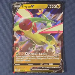 Flygon V 106/172 - Brilliant Stars - Rare Holo V Pokemon Card - NM - Image 1