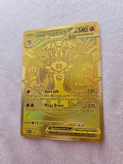 Mega Lucario EX Gold Mega Hyper Rare Card 188/132 Pokemon TCG Mega Evolution LP - Image 2