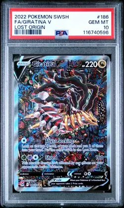 PSA 10 GIRATINA V 186/196 | Lost Origin Alt Art Pokemon Card - Image 1