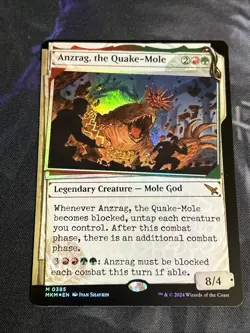 Anzrag, the Quake-Mole (Showcase) (Invisible Ink) (Foil) NM Murders Karlov Manor - Image 1