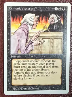 Demonic Attorney - MtG Revised/3rd Edition - Rare NM 1994 - Image 2