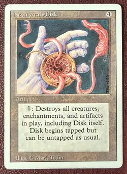Nevinyrral's Disk - MtG Revised/3rd Edition - Rare MP/HP 1994 - Image 2