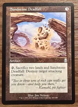 Sandstone Deadfall - MtG Odyssey - U307 NM 2001 - Image 2