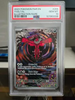 2023 Pokemon Paradox Rift Yveltal 205/182 PSA 10 - Image 3