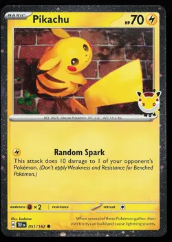 Pikachu (Pokemon Day 2026) 051/162 Holo Common Stamped Promo Pokemon Card - Image 1