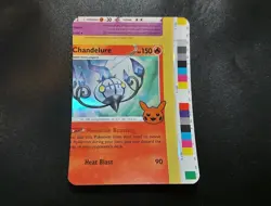 Chandelure Trick or Trade Holo 🔥 Color Border MISCUT ERROR Pokemon Card - Image 1