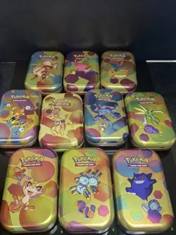 *EMPTY* Pokemon 151 Mini Tin Set - Including ART and COINS. NO PACKS! - Image 1