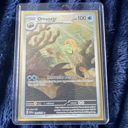 Pokemon TCG Omanyte 180/165 SV 151 Illustration Rare Holo English - Image 1