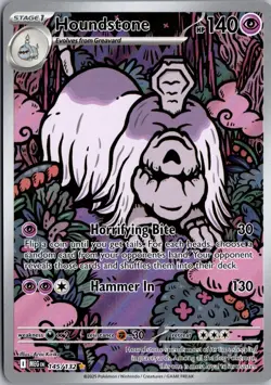 Houndstone 145/132 Illustration Rare Mega Evolution Pokemon Holo Near Mint - Image 1