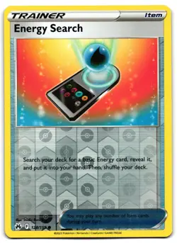 Energy Search 128/159 - 🌊 Crown Zenith Common Pokemon TCG Reverse Holo 🖤 - MP - Image 1