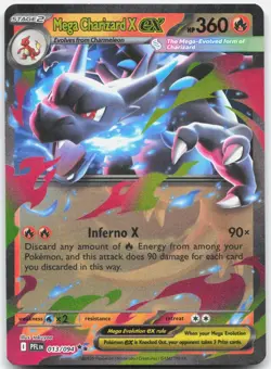 Mega Charizard X ex 013/094 Double Rare Phantasmal Flames Pokemon Near Mint - Image 1