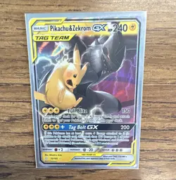 The Pokemon Company Pikachu & Zekrom GX 33/181 Team Up TAG TEAM Holo 240 HP Eng… - Image 1