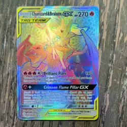 The Pokemon Company Pokemon TCG Charizard & Braixen GX 251/236 Rainbow Holo EN - Image 1