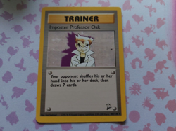Pokemon TCG Imposter Professor Oak Base Set 2 Rare 102/130 LP - Image 1