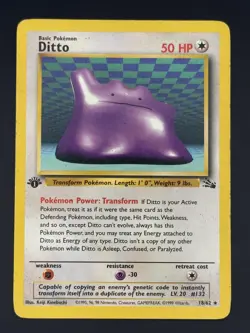 Ditto 18/62 - Vintage Pokemon Fossil Set - Non Holo 1st Edition - MP - Image 1