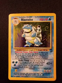 Blastoise 2/130 Holo Rare Base Set 2 Pokemon Holo Moderately Played - Image 1