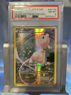 Pokemon XY Black Star Promo XY110 Mew - Mythical Collection PSA 8 - Image 1