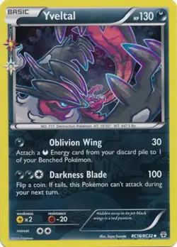 Yveltal - RC16/RC32 - Uncommon PL/MP, English Pokemon Generations - Image 1