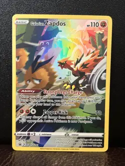 Pokemon TCG Galarian Zapdos SWSH283 Sword & Shield Full Art Black Star Promo NM - Image 1