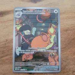 Team Rocket's Raticate 202/182 Illustration Rare Destined Rivals Pokemon NM - Image 1