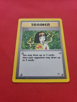Pokemon: Erika #100/132 Non Holo Rare Gym Heroes 2000 Vintage WOTC - LP - T25 - Image 3