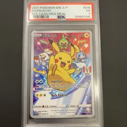 2021 Pokemon IDN S-P FA/Pikachu KFC Chaki Kids Meal PSA 5 - Image 1